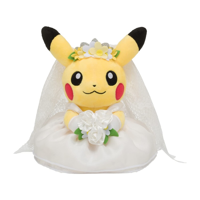 Pokemon Center Original Plush Toy Pikachu Female Figure Pokmon Garden Wedding