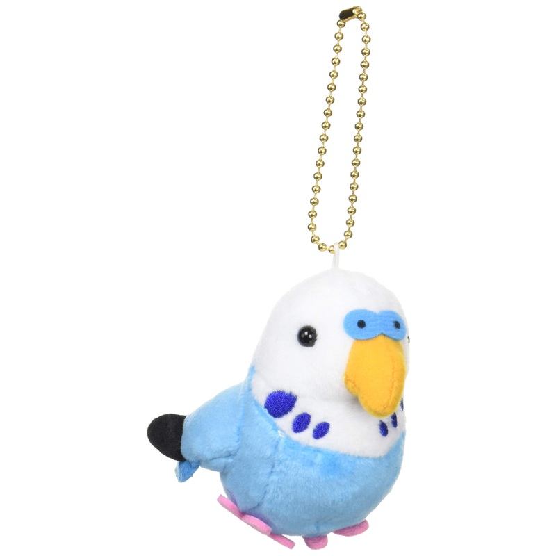 Sanei Boeki Piyopiyokotori Budgie Ao Plush Toy