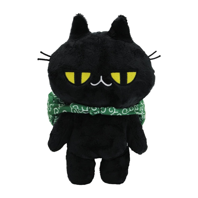 Allone Kuroneko's Jitome-Chan Standing Black Cat Plush Japanese Stuffed Toy Doll