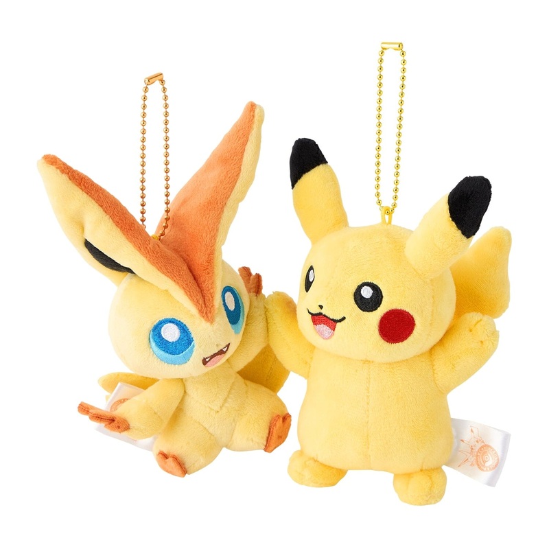 Pikachu & Victini High Five Mascot Plush - Pokmon Center Thoku R