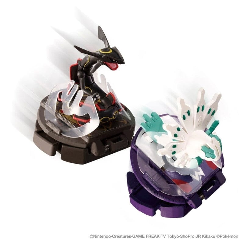 MONCOLL Figure Battle Shiny (Black) Rayquaza VS Shiny (White) Zygarde (50% Forme)
