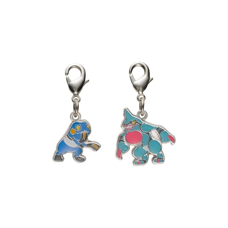 Croagunk, Toxicroak - National Pokdex Metal Charm Keychain #453, #454