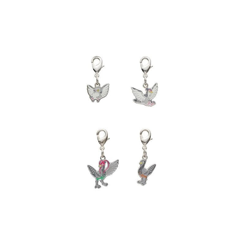 Pidove, Tranquill, Unfezant - National Pokdex Metal Charm Keychain #519, #520, #521