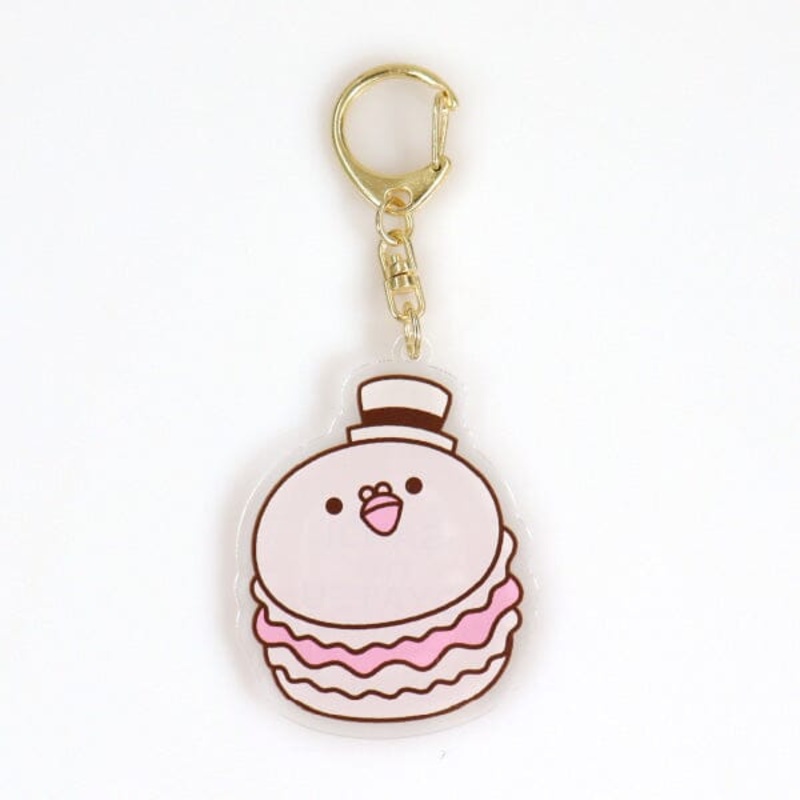 Hattori Strawberry Macaron Acrylic Keychain - SANJI no OYATSU