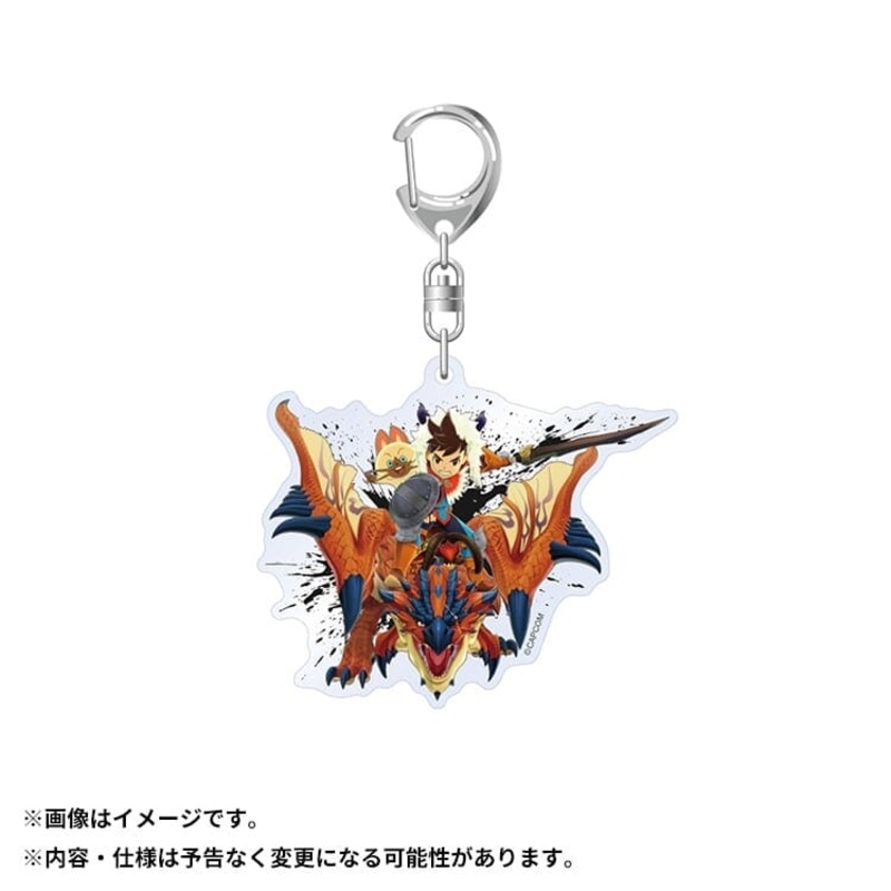 Rathalos & Main Character Acrylic Keychain - Monster Hunters Stories