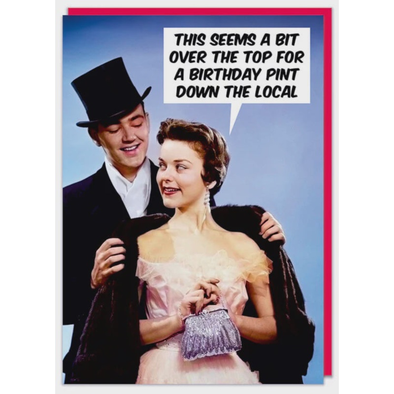 Birthday Pint Down The Local Greeting Card