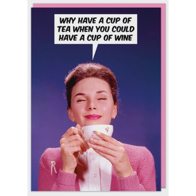 Cup Of Wine Greeting Card
