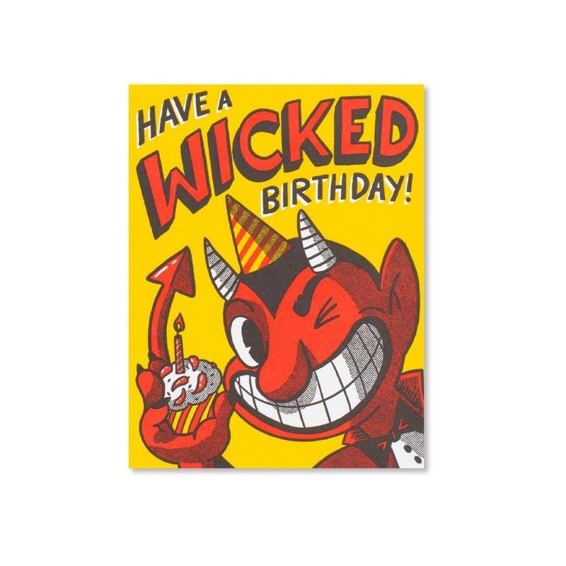 Hello Lucky - Single Card - Wicked Birthday Devil