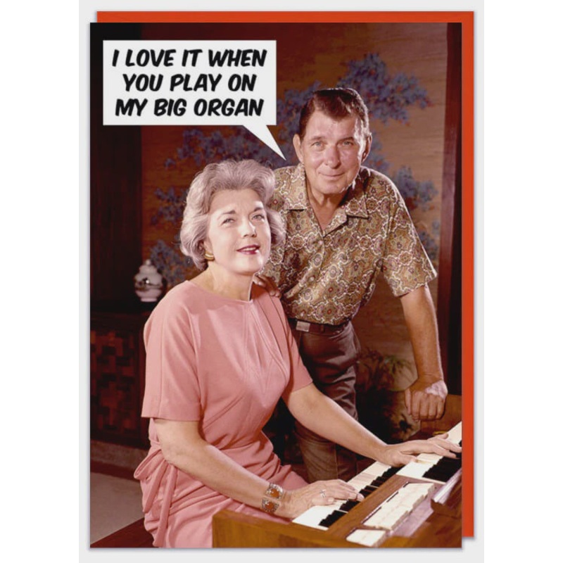 Play On My Big Organ Greeting Card