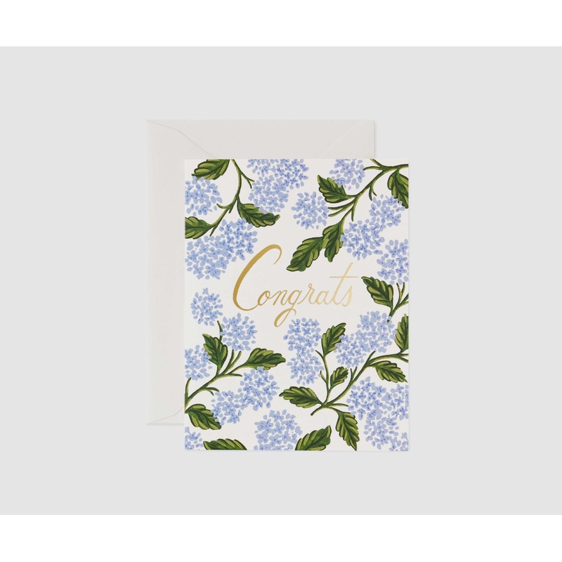 Rifle Paper Co - Single Card - Hydrangea Congrats