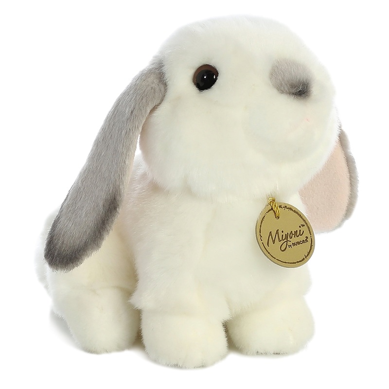 Aurora - Miyoni - 8" Lop Eared Rabbit - Grey Ears