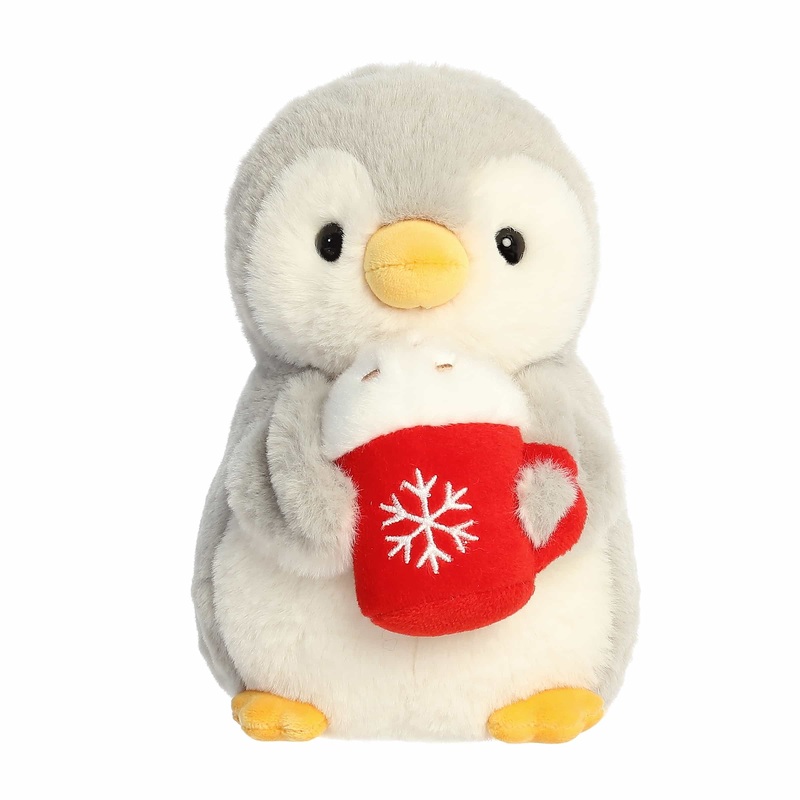 Aurora - PomPom Penguin - 8" Pompom With Latte