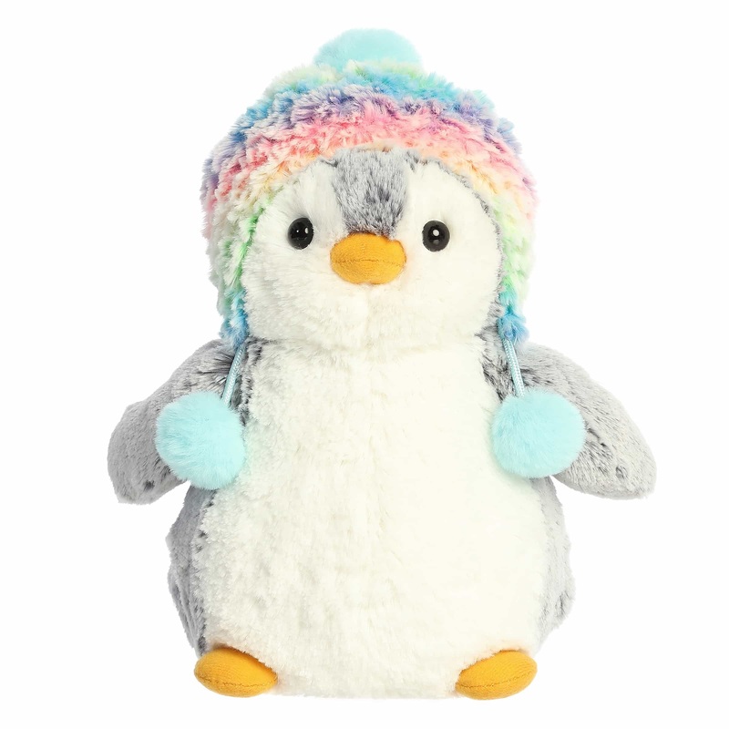 Aurora - PomPom Penguin - 9" Pompom Rainbow Beanie