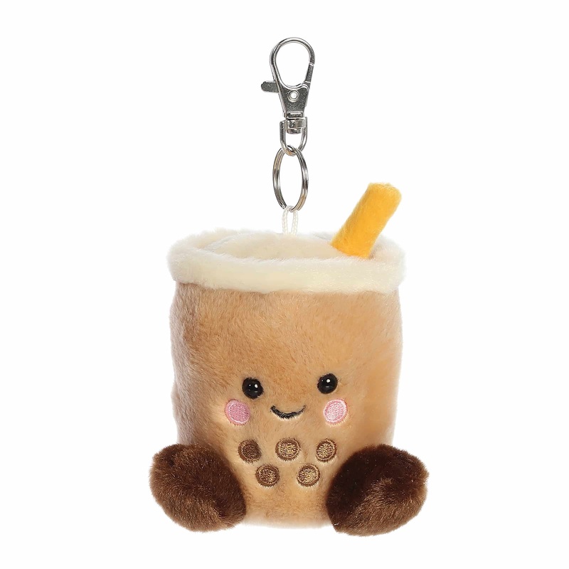 Aurora - Palm Pals - 4" Milky Tea Boba Clip-On