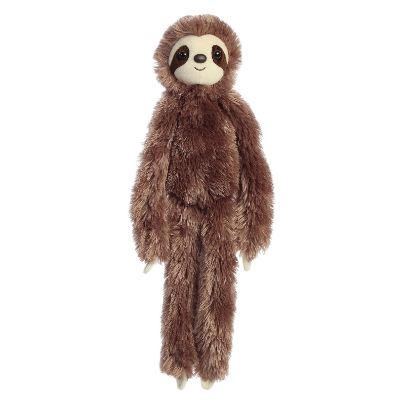 Aurora - Jungle - 24" Hanging Sloth - Taupe