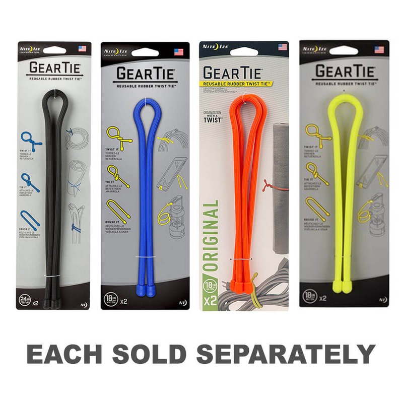 Tie  engrenage  cravate en caoutchouc rutilisable 18 "(2pk)